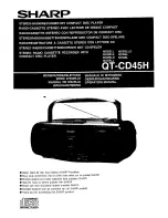 Предварительный просмотр 1 страницы Sharp QT-CD45H Operation Manual