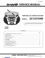 Sharp QT-CD700W Service Manual предпросмотр