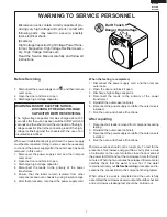 Preview for 3 page of Sharp R-120DB Service Manual