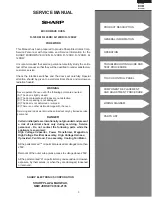 Preview for 5 page of Sharp R-120DB Service Manual