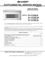 Sharp R-1520LK Supplemental Service Manual preview