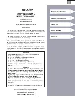 Preview for 5 page of Sharp R-1520LK Supplemental Service Manual