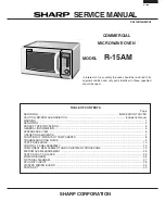 Sharp R-15AM Service Manual preview