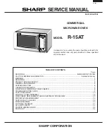 Sharp R-15AT Service Manual preview