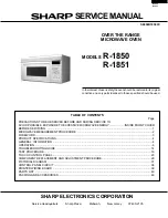 Preview for 1 page of Sharp R-1850 Service Manual