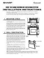 Предварительный просмотр 1 страницы Sharp R-1880L Installation Manual