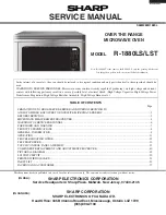 Sharp R-1880LS Service Manual preview