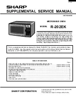 Preview for 1 page of Sharp R-202EK Supplemental Service Manual