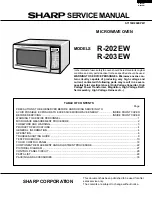 Preview for 1 page of Sharp R-202EW Service Manual