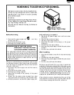 Preview for 3 page of Sharp R-202EW Service Manual