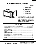 Sharp R-203BW Service Manual preview