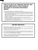 Preview for 2 page of Sharp R-203BW Service Manual