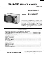 Preview for 1 page of Sharp R-203CW Service Manual