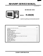 Sharp R-204 Service Manual preview