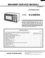 Preview for 1 page of Sharp R-204EWA Service Manual