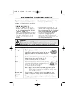 Preview for 12 page of Sharp R-205M Operation Manual With Cookbook