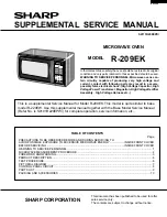 Sharp R-209EK Service Manual preview