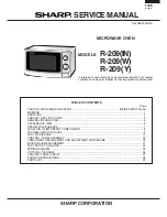 Sharp R-209FW Service Manual preview