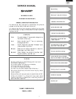 Preview for 3 page of Sharp R-209FW Service Manual