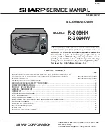 Preview for 1 page of Sharp R-209HK Service Manual