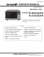 Preview for 1 page of Sharp R-20A1SVN Service Manual