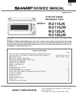 Sharp R-2110JK Service Manual preview