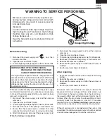 Preview for 3 page of Sharp R-2110JK Service Manual