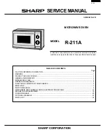 Preview for 1 page of Sharp R-211A Service Manual