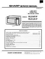 Preview for 1 page of Sharp R-21HT-F Service Manual