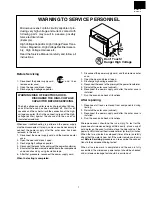 Preview for 3 page of Sharp R-21HT-F Service Manual