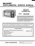 Sharp R-21JC Service Manual preview