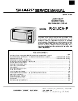 Preview for 1 page of Sharp R-21JCA-F Service Manual