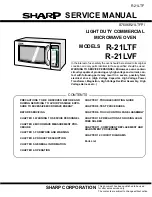 Sharp R-21LTF - Oven Microwave 1000 W Service Manual preview