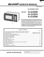 Sharp R-220DW Service Manual preview