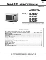 Preview for 1 page of Sharp R-22GT Service Manual