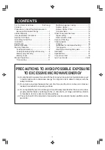 Preview for 2 page of Sharp R-22JT Operation Manual