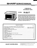 Sharp R-22JT Service Manual preview