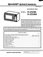 Sharp R-230BK Service Manual preview