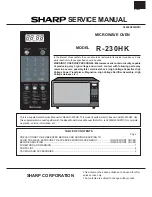 Sharp R-230HKL Supplemental Manual preview