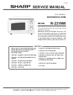 Sharp R-231NW Service Manual preview