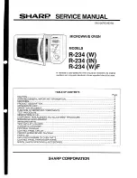 Preview for 1 page of Sharp R-234F Service Manual