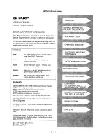 Preview for 3 page of Sharp R-234F Service Manual