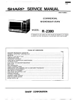 Preview for 1 page of Sharp R-2380 Service Manual