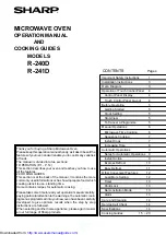 Preview for 1 page of Sharp R-240D Operation Manual And Cooking Manual