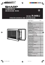 Sharp R-2498J Operation Manual And Cooking Manual preview