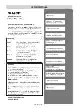 Preview for 3 page of Sharp R-24ST Service Manual