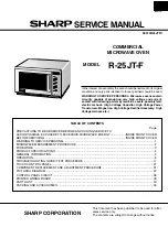 Sharp R-25JTF Service Manual preview