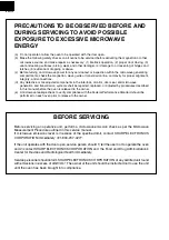 Preview for 2 page of Sharp R-25JTF Service Manual