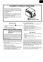 Preview for 3 page of Sharp R-25JTF Service Manual