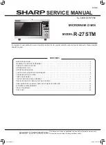 Sharp R-27STM Service Manual preview